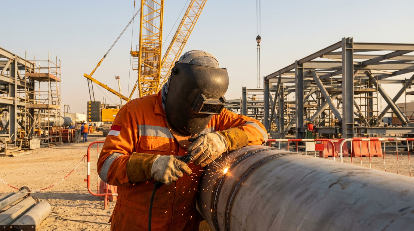 Indonesian Professional Welder Working Overseas